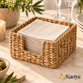 Kaeiya™ Woven Cocktail Napkin Holder — branded hero