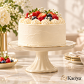Kaeiya™ Ivory Pedestal Cake Stand — branded hero