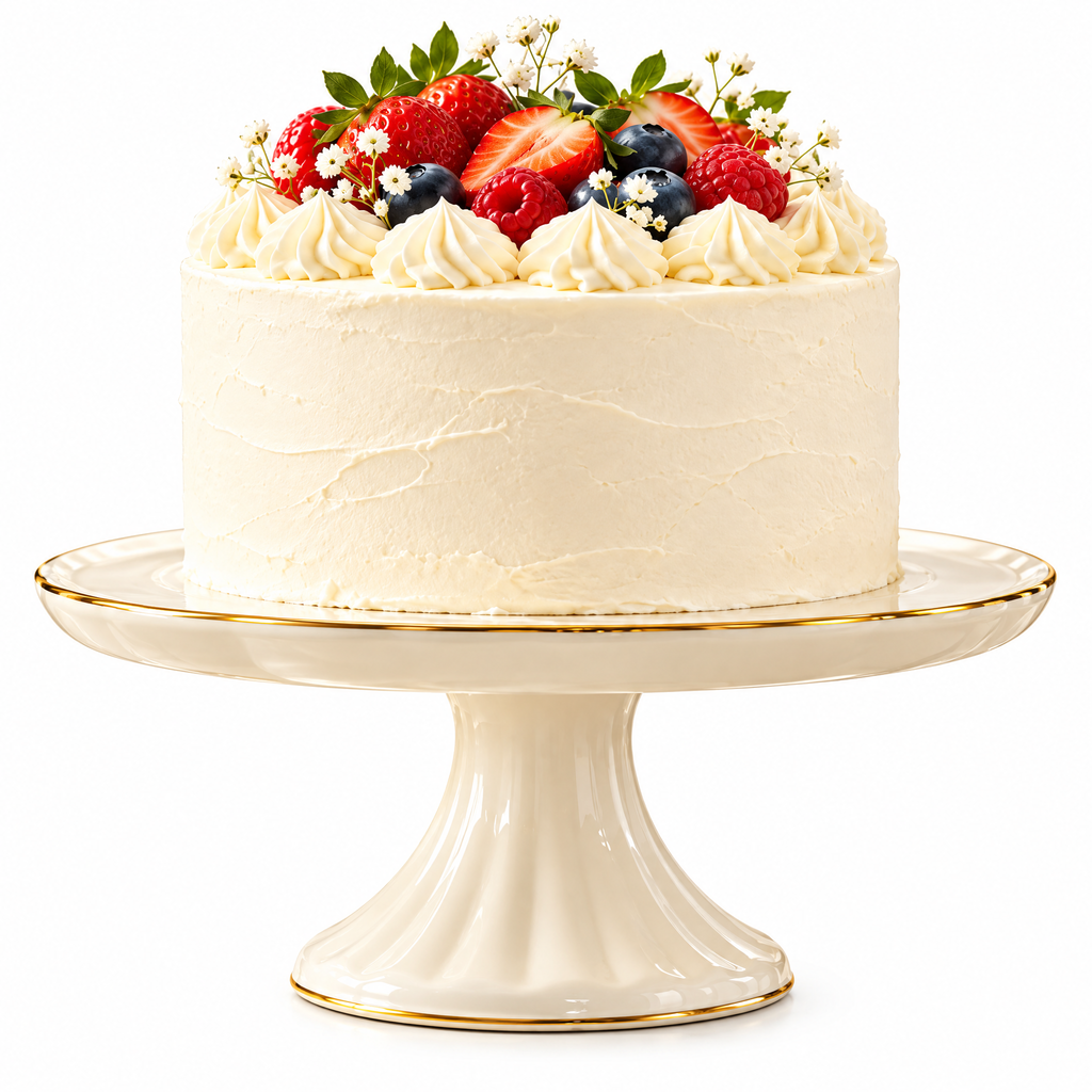Kaeiya™ Ivory Pedestal Cake Stand — feature details